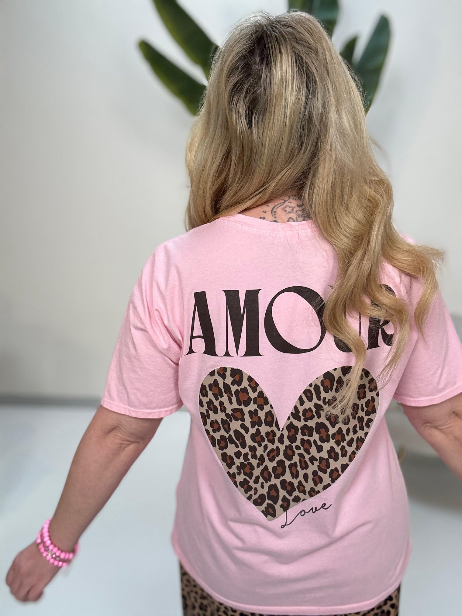 Statement Shirt rosa AMOUR