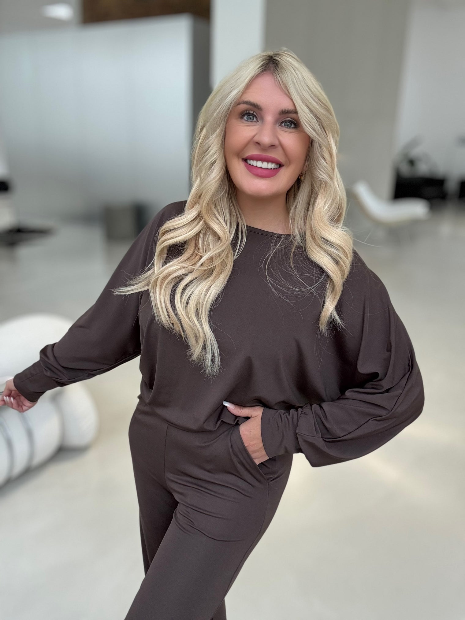 Zweiteiler ELEGANCE chocolate super soft