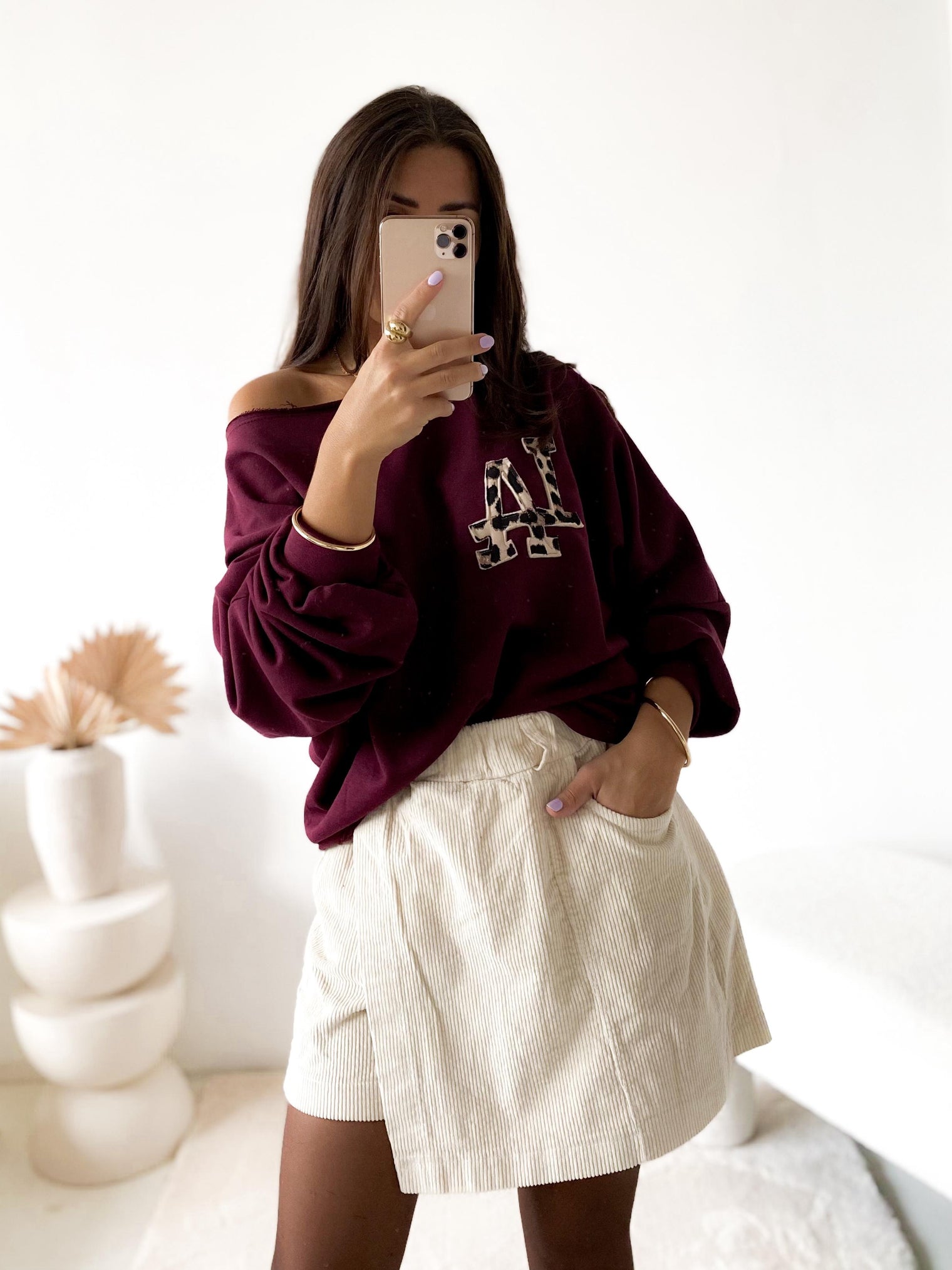 Sweater LA burgundy