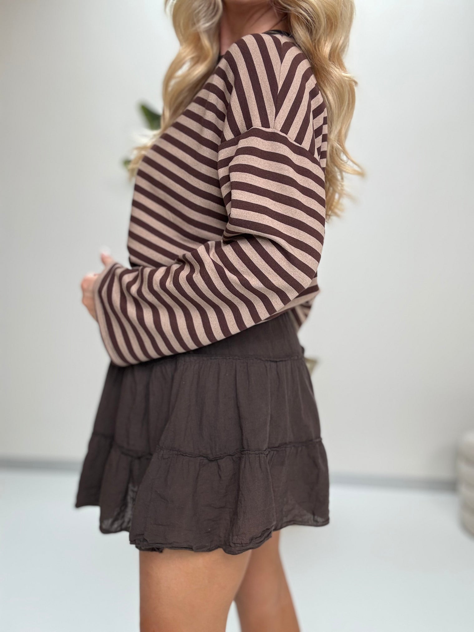 Rock mit integrierter Shorts COTTON GIRL dunkelbraun