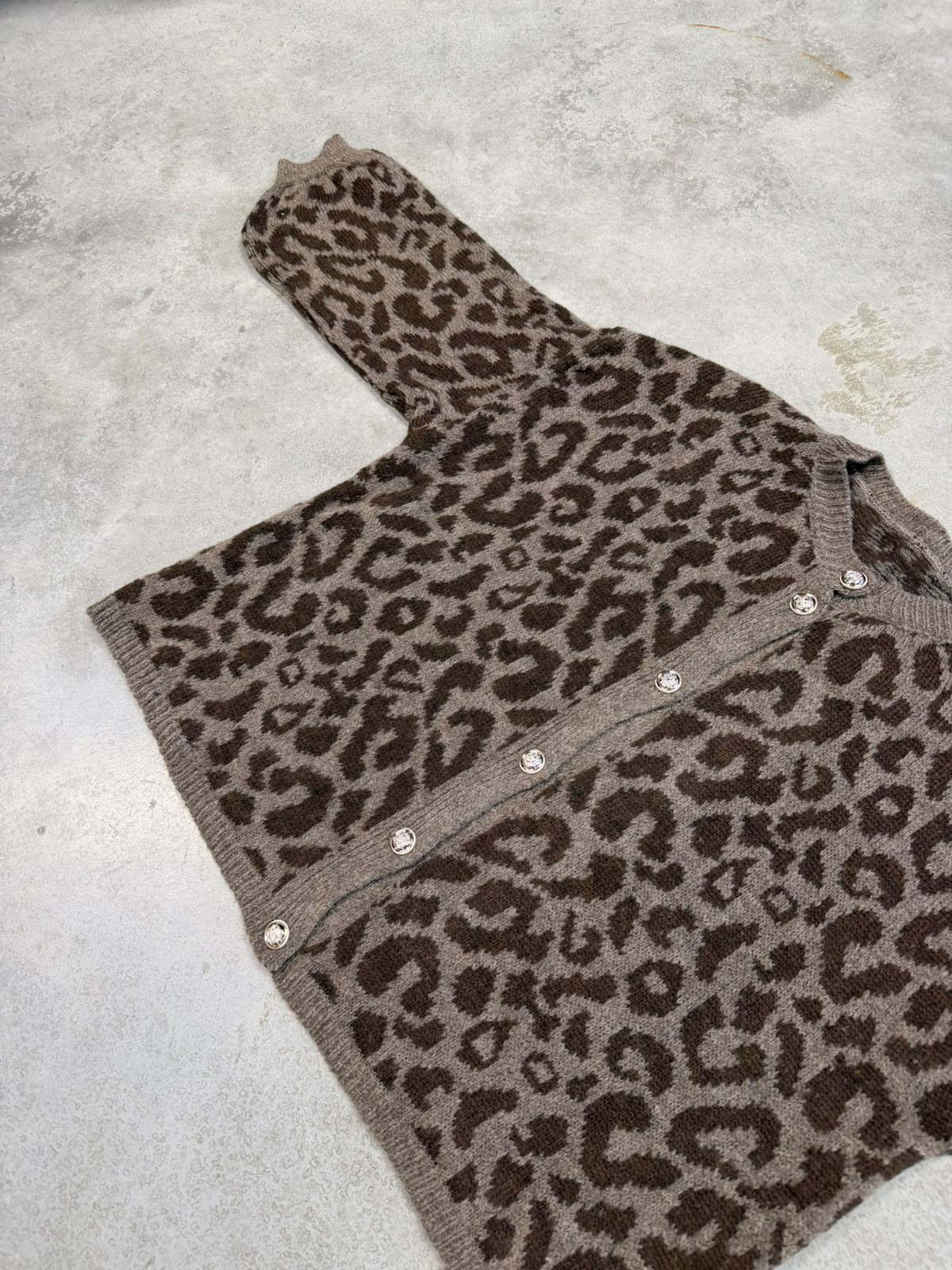 Strickjacke mit Knopfleiste LEO taupe/chocolate