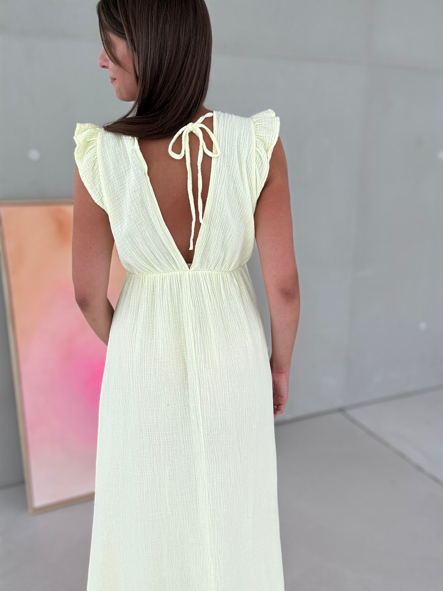 Signature Musselin Kleid BUTTERMILK LEMON