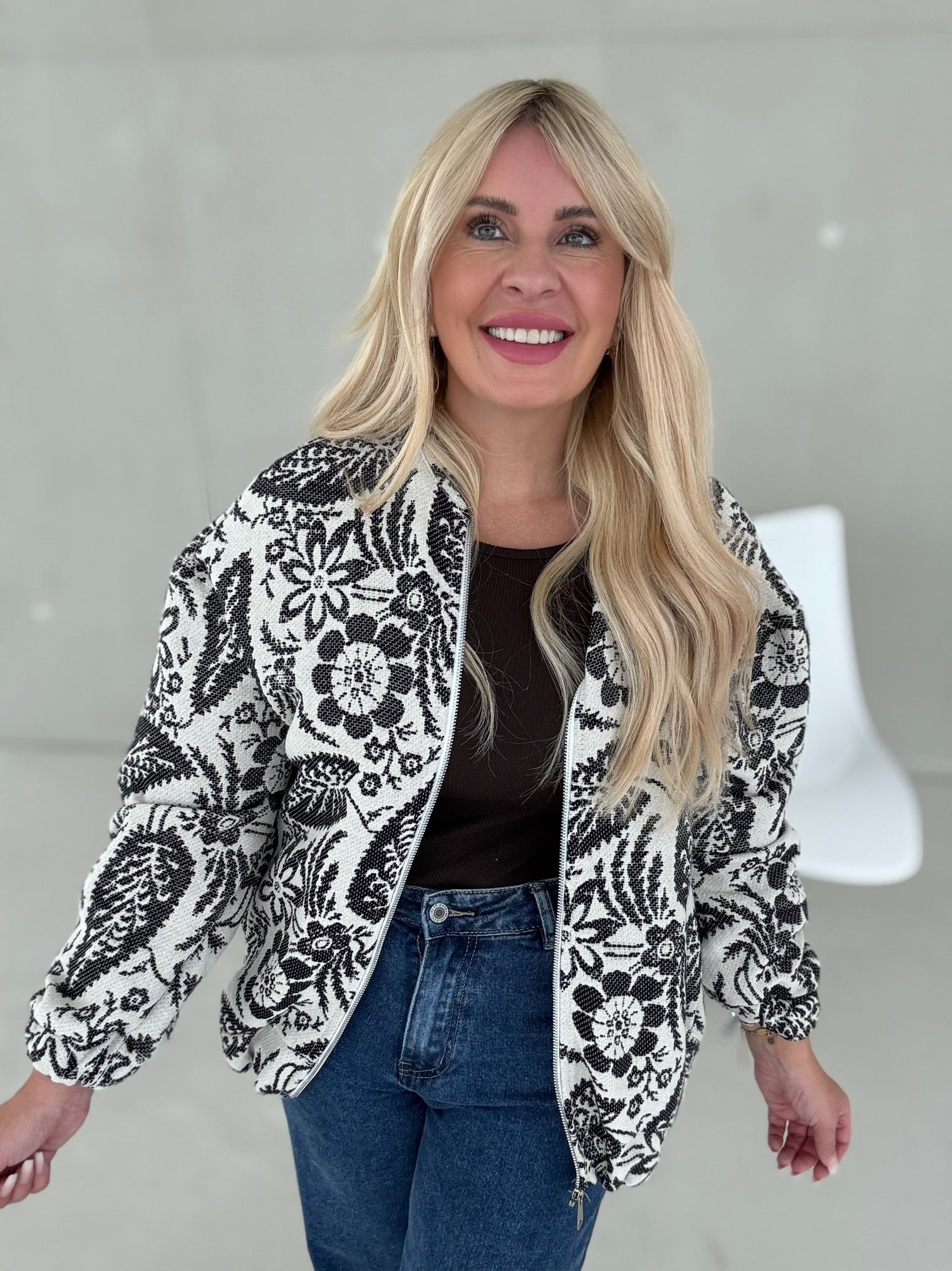 Bomberjacke FLOWER BOMB schwarz