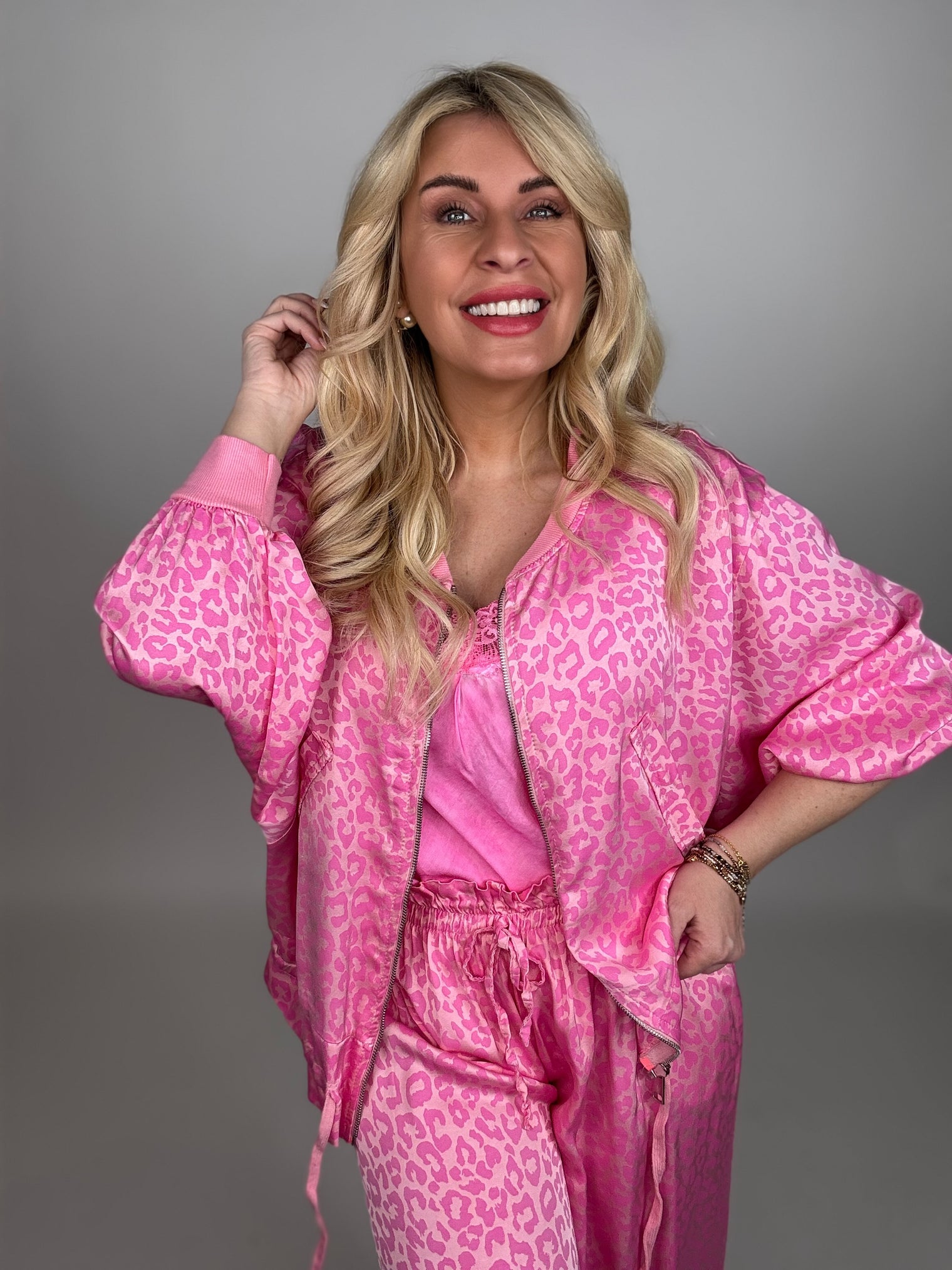 Zipper Jacke LEO LOVER rosa/pink