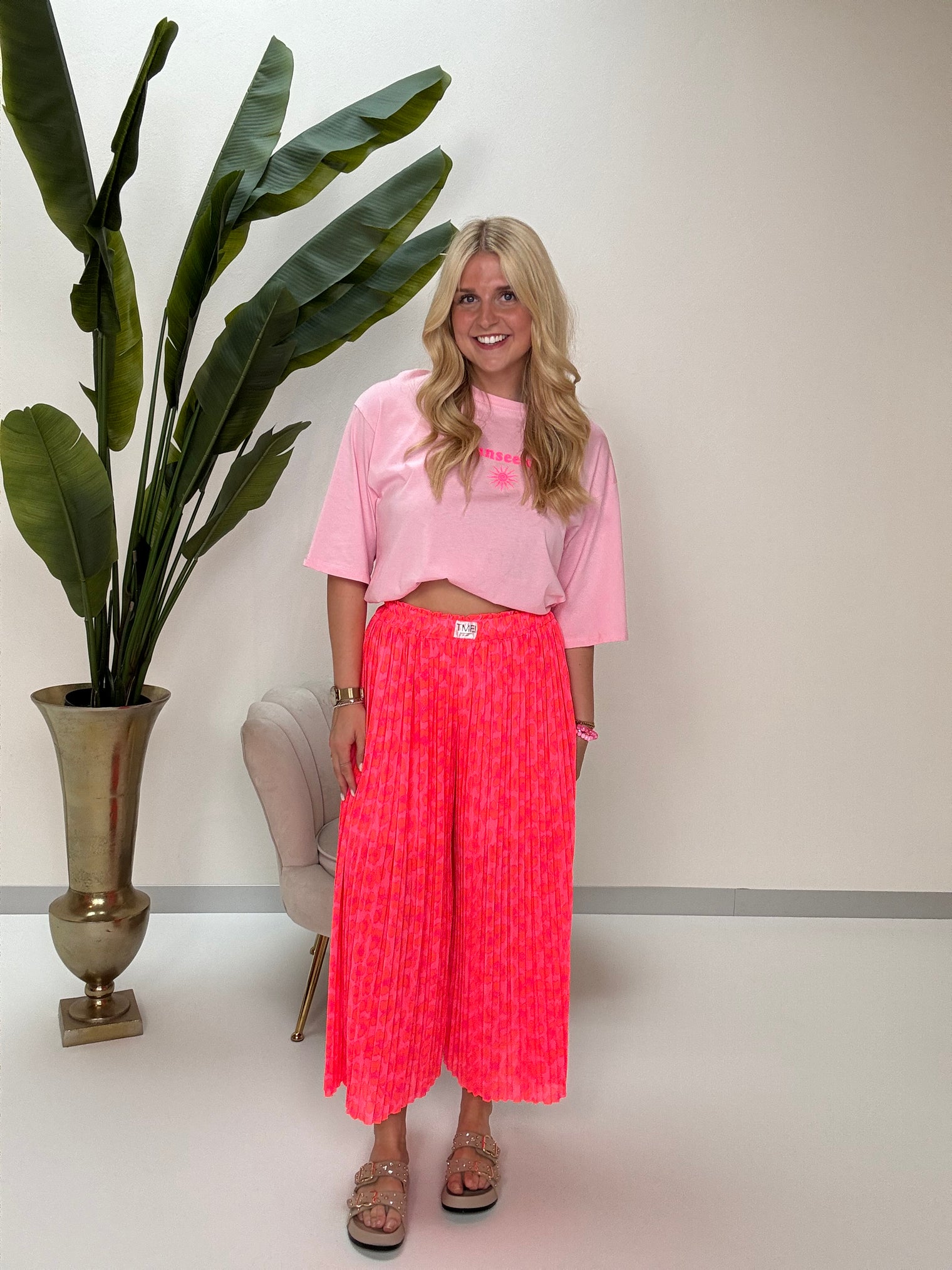 Signature Plisseehose hot pink LEO POWER orange/fuchsia