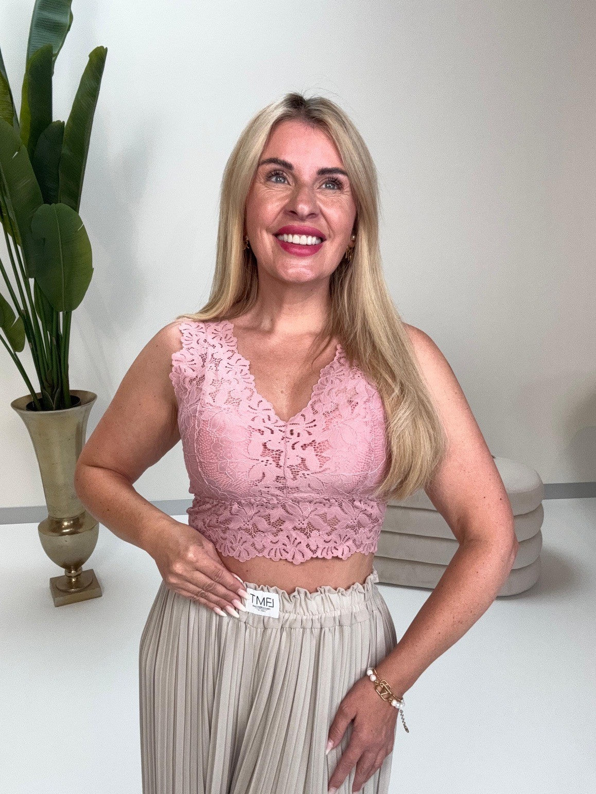 Top mit Spitze LACE LOVE rose