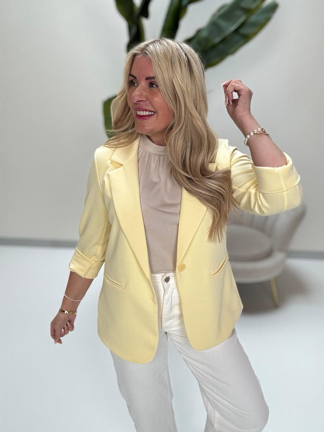 Stretch Butterstoff Blazer LOOK TO THE SKY gelb