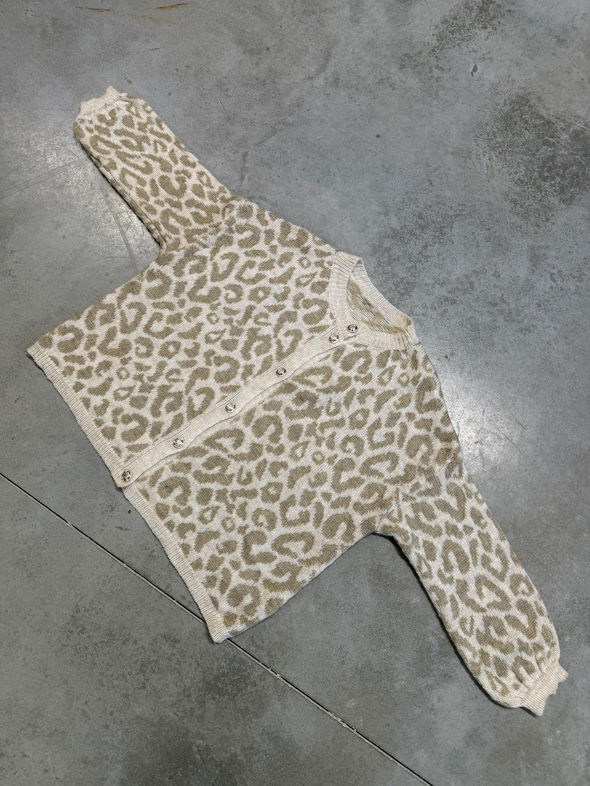 Strickjacke mit Knopfleiste LEO creme/beige