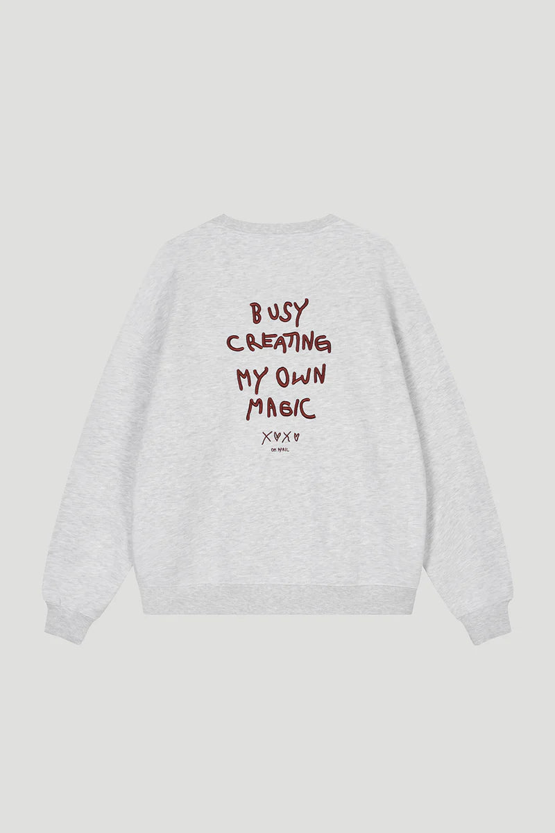 OH APRIL Oversized Sweater Magic Grey Melange