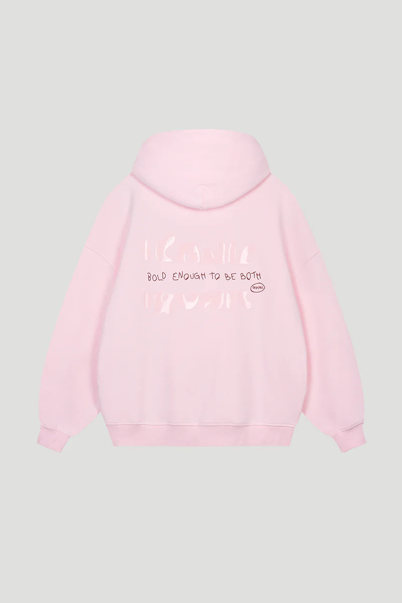 OH APRIL Boyfriend Hoodie Iconic Sugar Pink