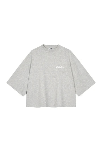 KARO KAUER T-SHIRT CROPPED GREY MELANGE