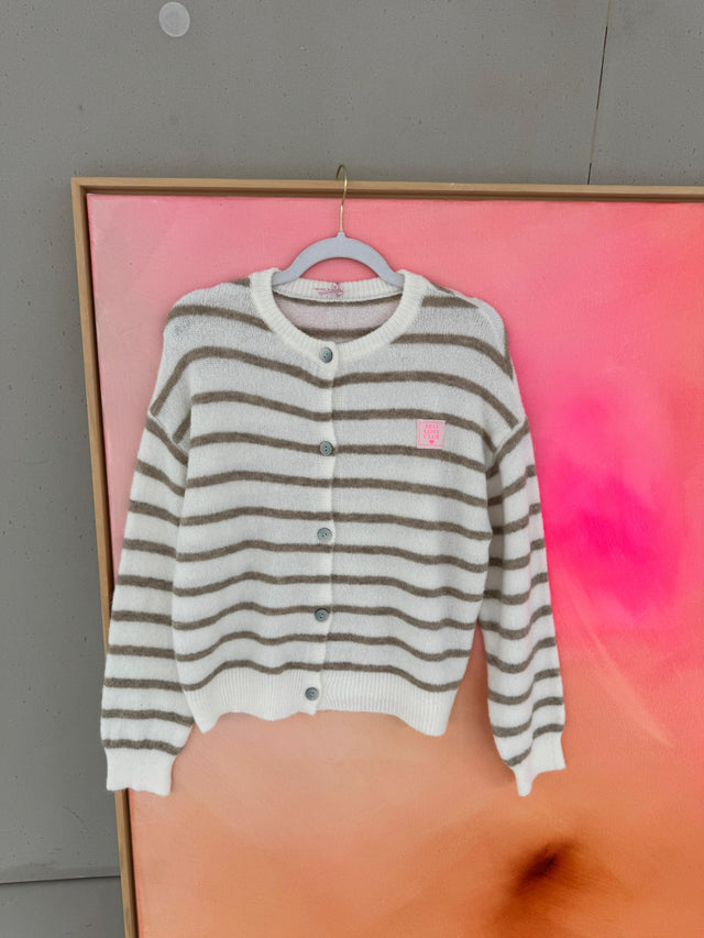 Strickjacke weis/beige SELFLOVECLUB