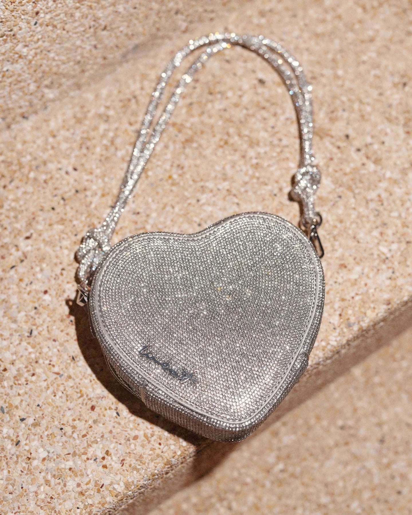 weat Tasche Midi Heart Bag Crystal Silver