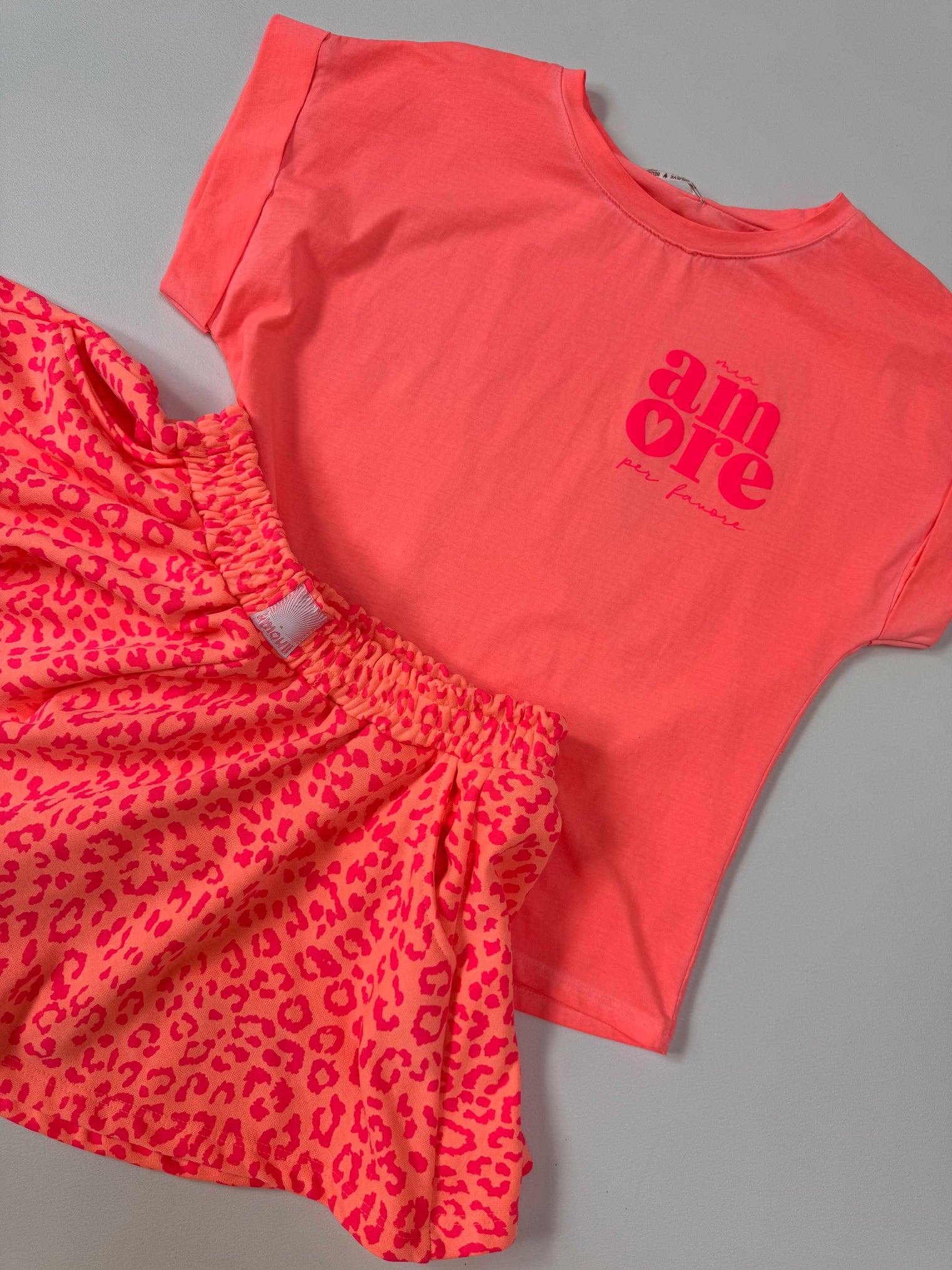 Statement Shirt AMORE peach mit Rückenprint
