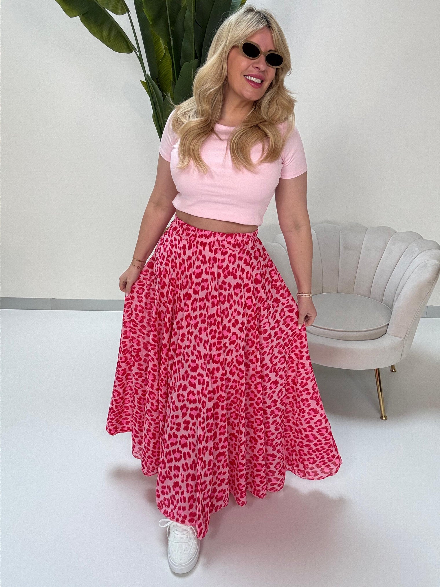 Rock hell rosa LEO POWER rot/pink