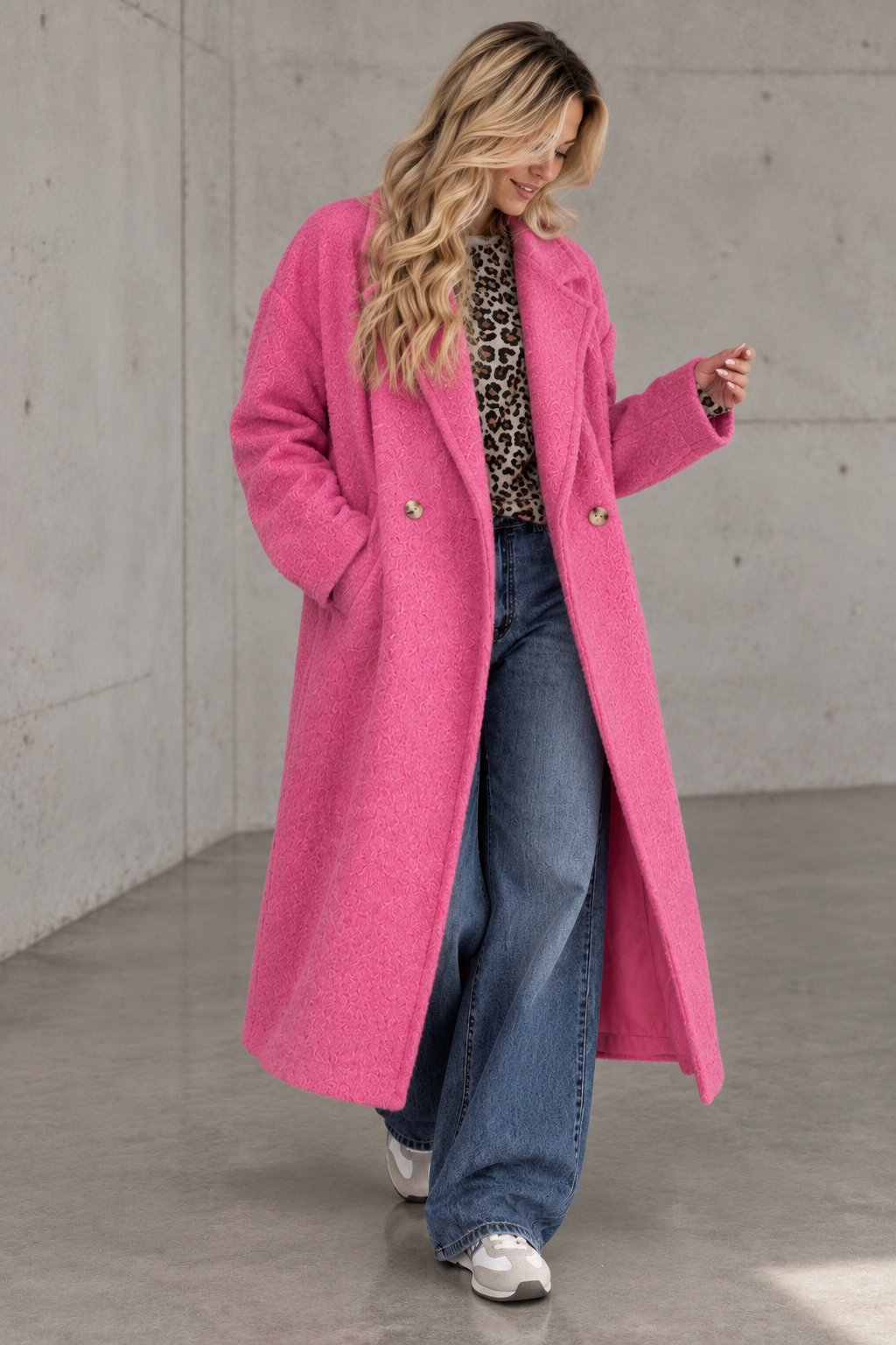 Oversize Mantel TRUST PINK mit seitlichen Taschen