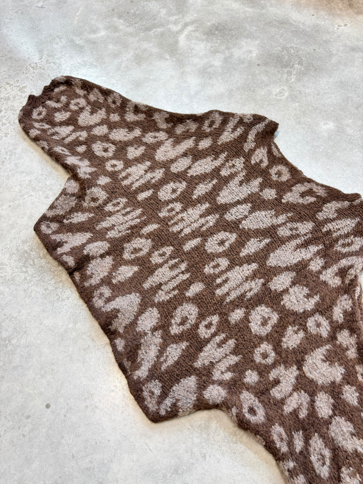 Fledermauspullover im LEO Style chocolate/taupe
