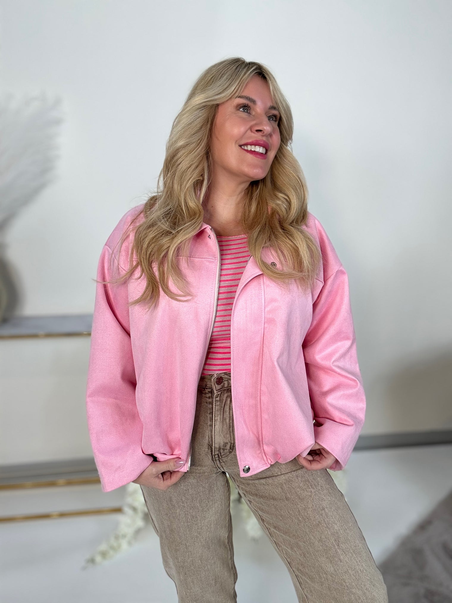 Velours Lederjacke KILL THEM WITH SOFTNESS