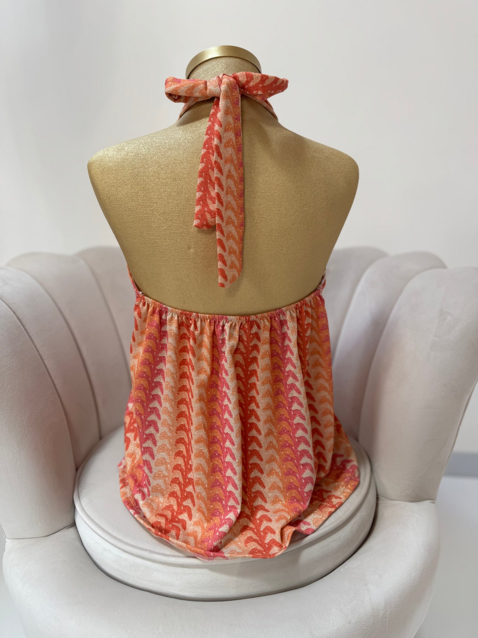 Top ELEGANT MODE orange/rot/gold/pink