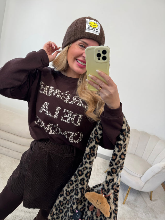 Sweater chocolate LEO LOVER