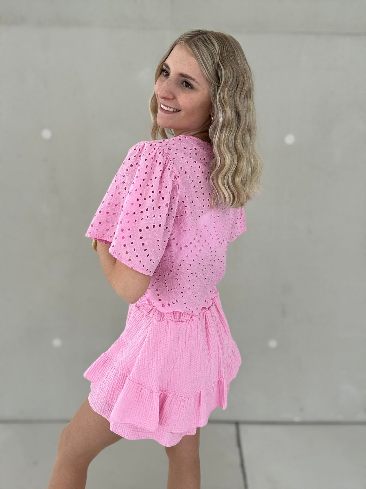 Musselin Hosenrock CANDY ROSE mit Patch