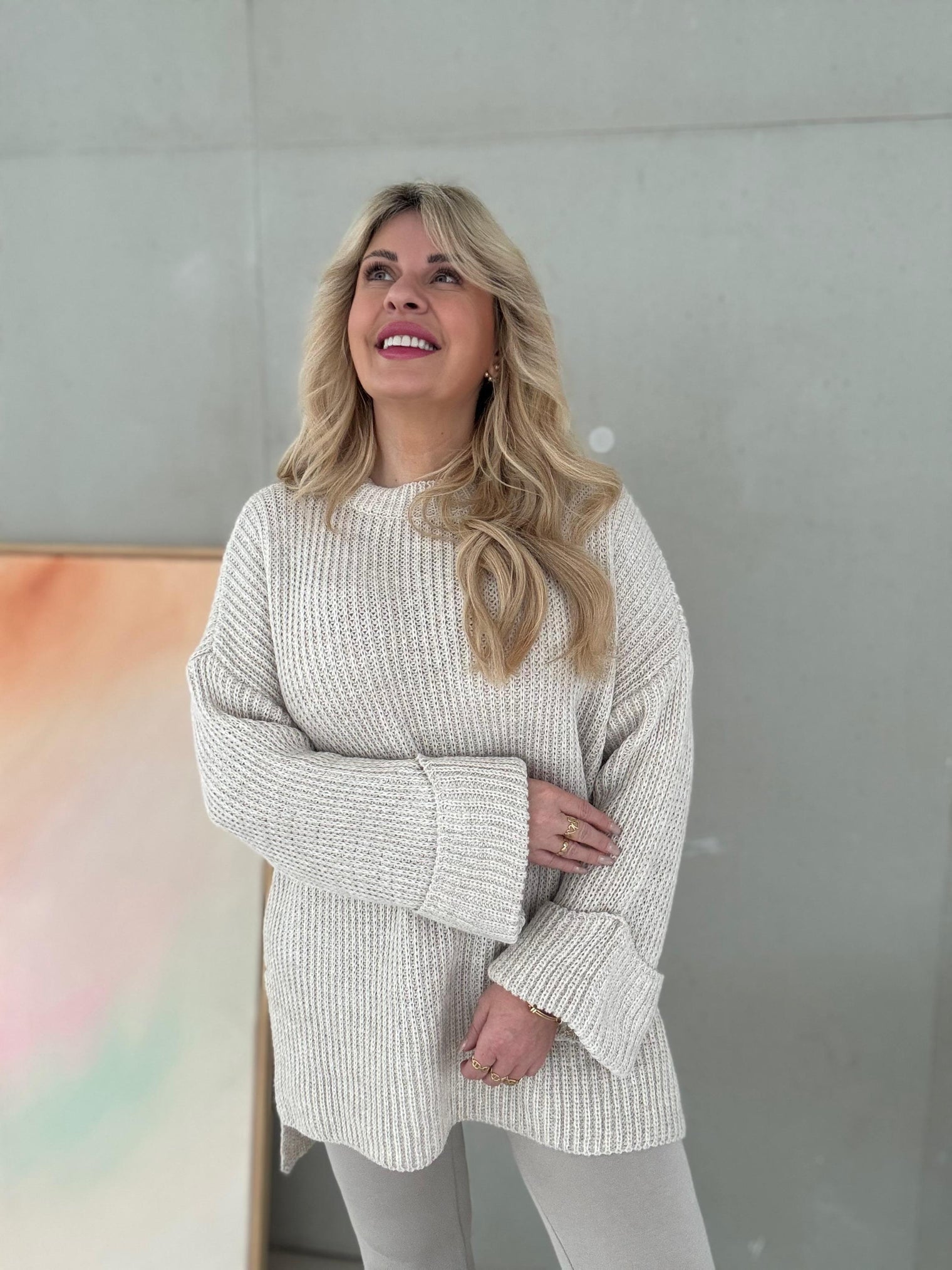 Pullover beige COZYNESS OVERLOAD