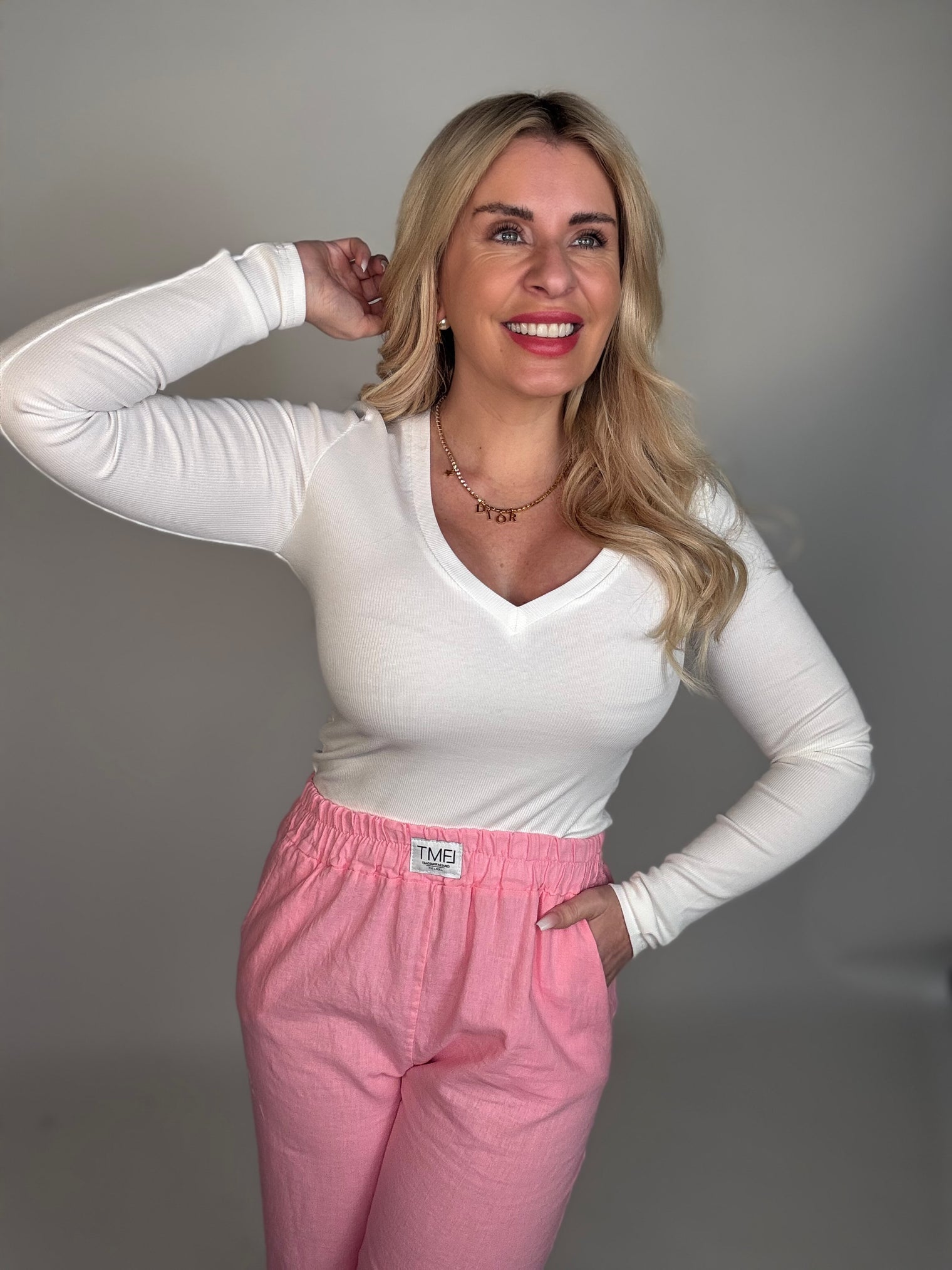 Premium V-Oberteil weiß