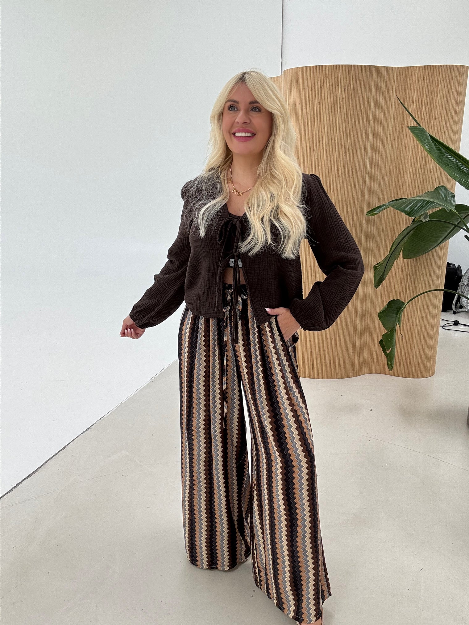 Hose WAVY WONDER Chokolate /creme/beige/hellblau