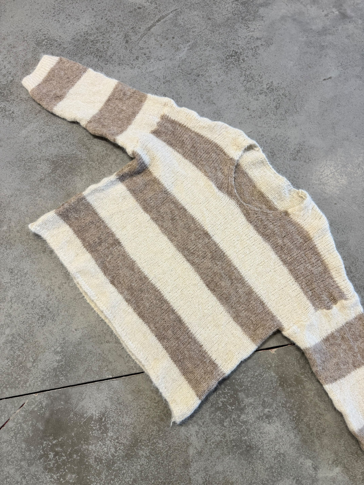 Kuschelweicher Strickpullover mit Alpakaanteil beige/creme