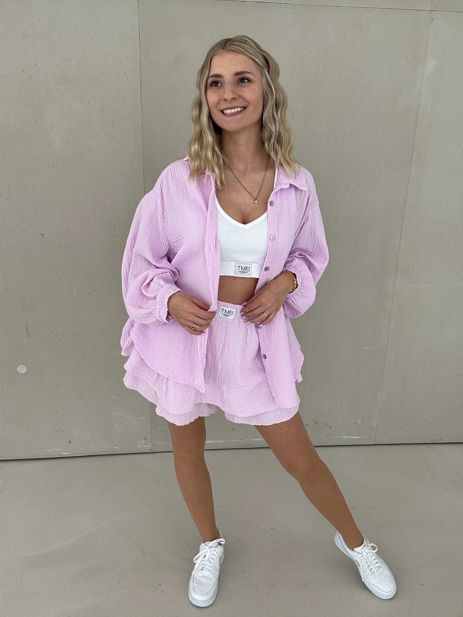 Musselin Hosenrock CANDY FLIEDER mit Patch