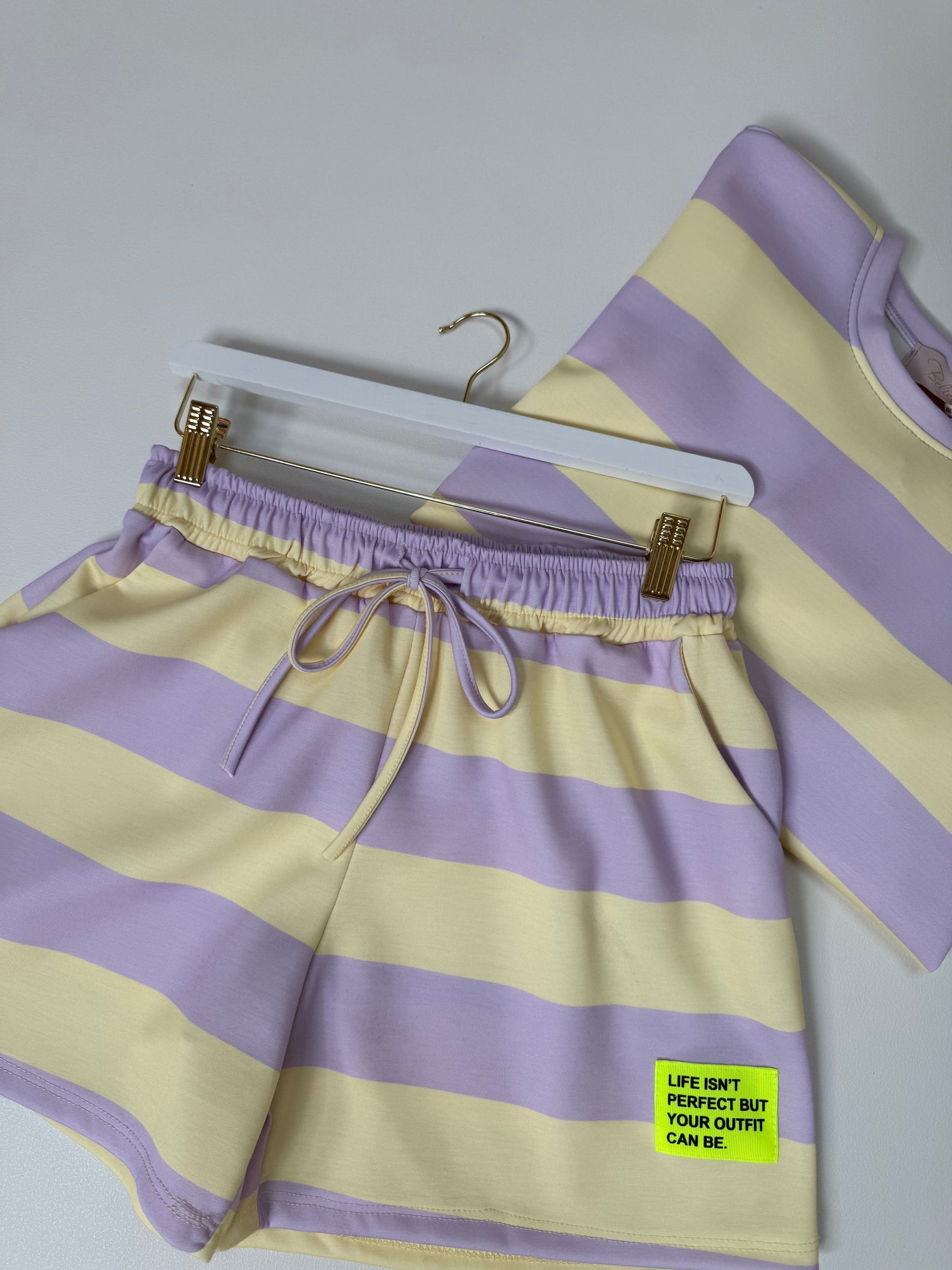 Butterstoff Sommer Set PERFECT OUTFIT flieder/gelb