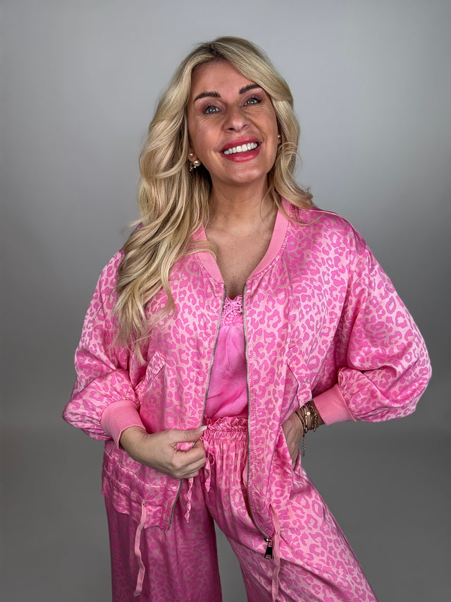 Zipper Jacke LEO LOVER rosa/pink