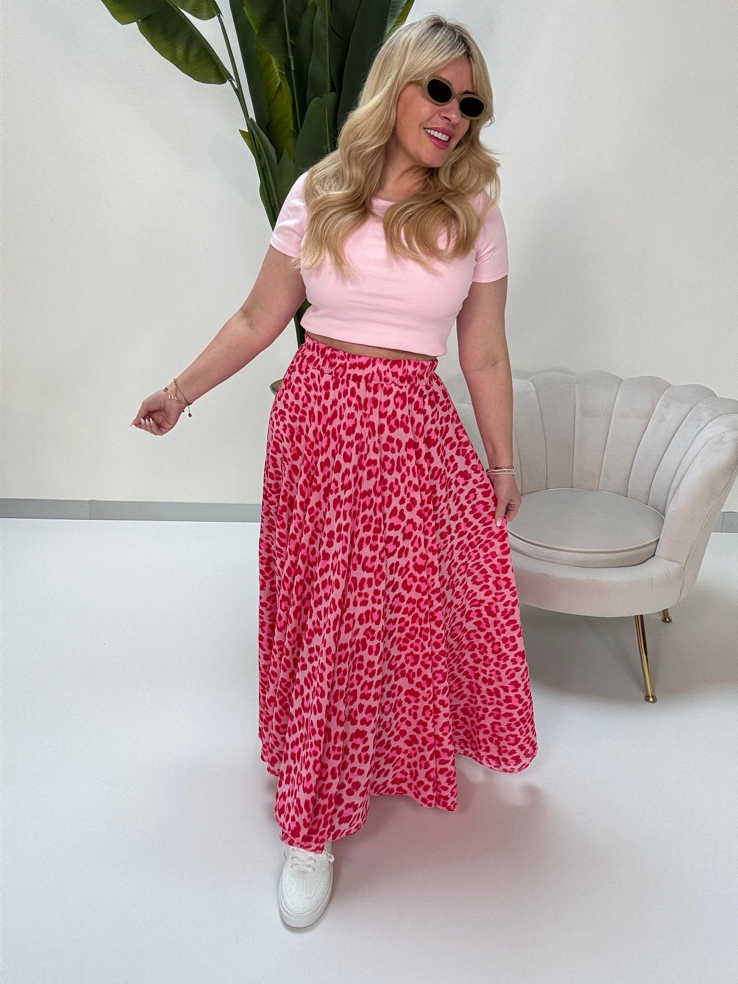 Rock hell rosa LEO POWER rot/pink