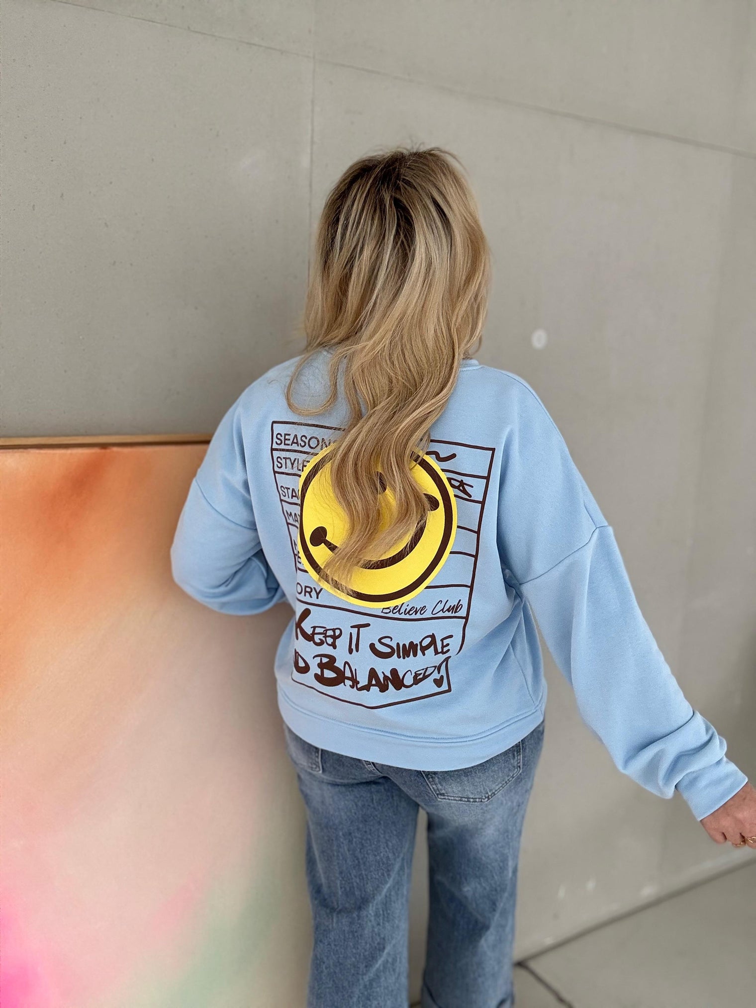 Sweater hellblau KEEP IT SIMPLE AND BALANCED