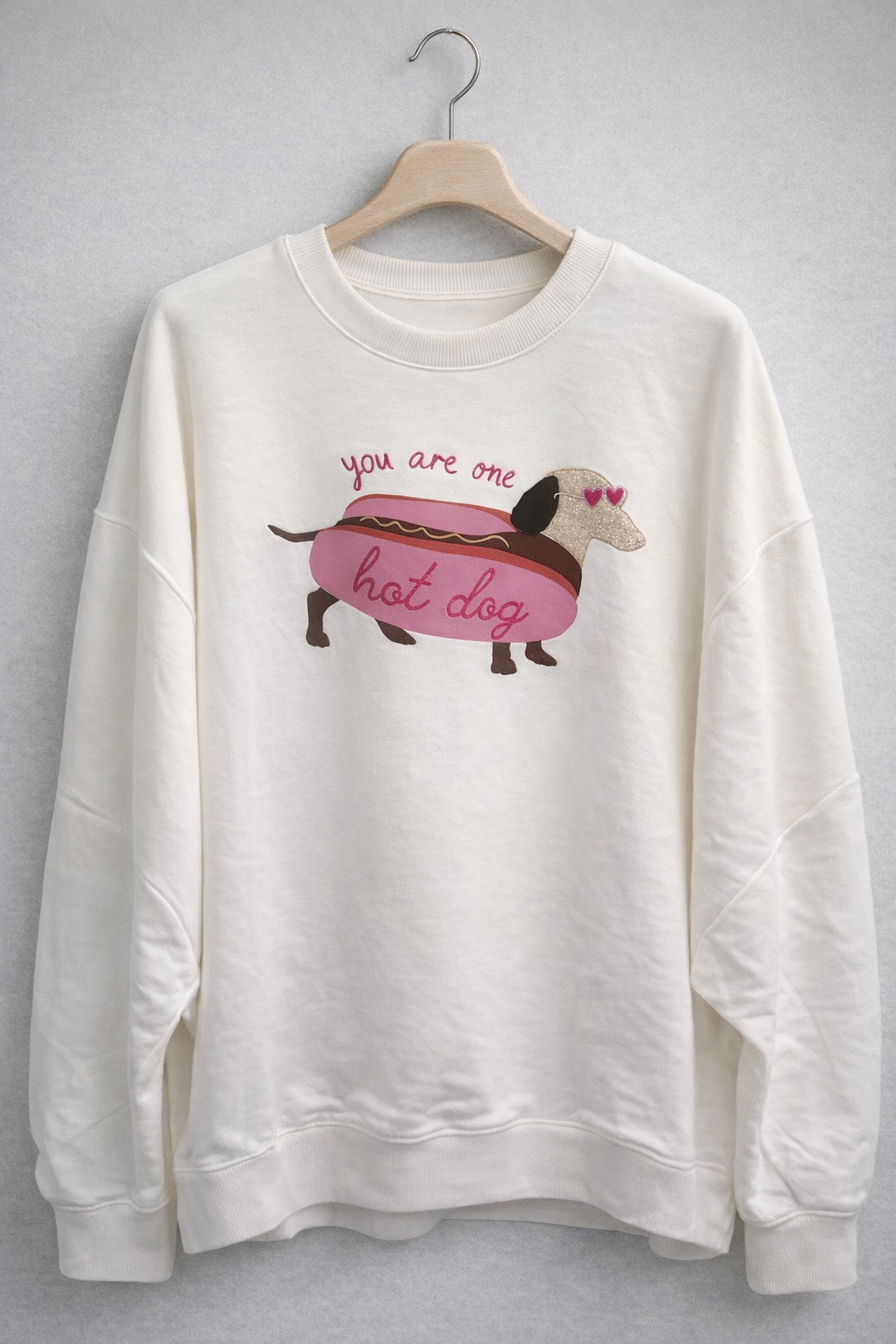 Sweater weiß Dackel Love