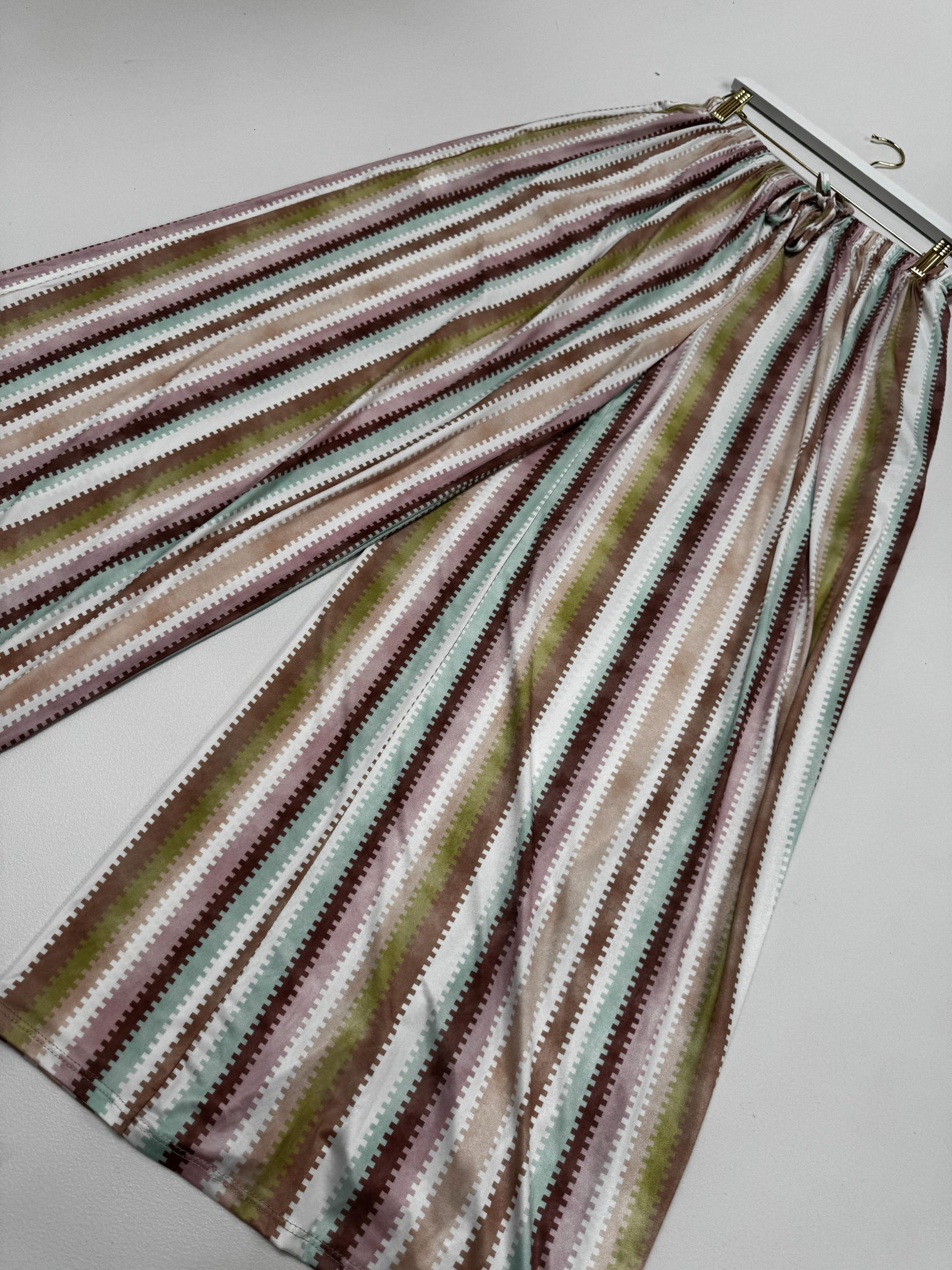 Butterstoff Hose COLORFUL SUMMER mint/rosa/beige/braun