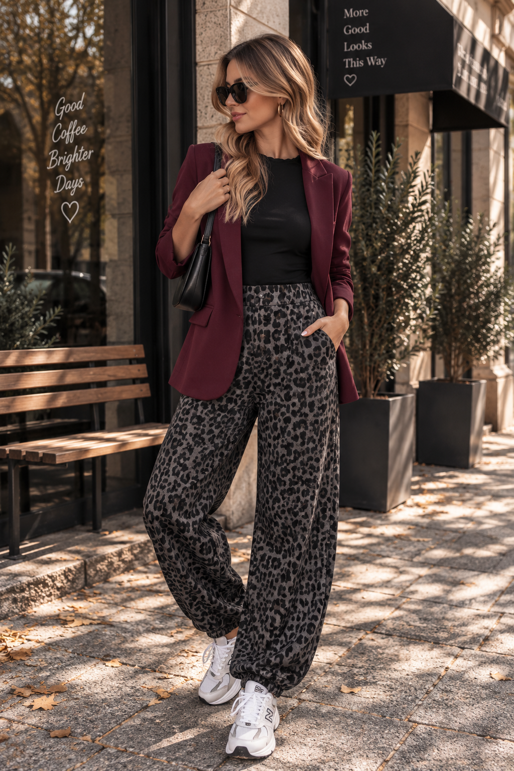 Stretch Butterstoff Blazer OVER THE CLOUDS burgundy