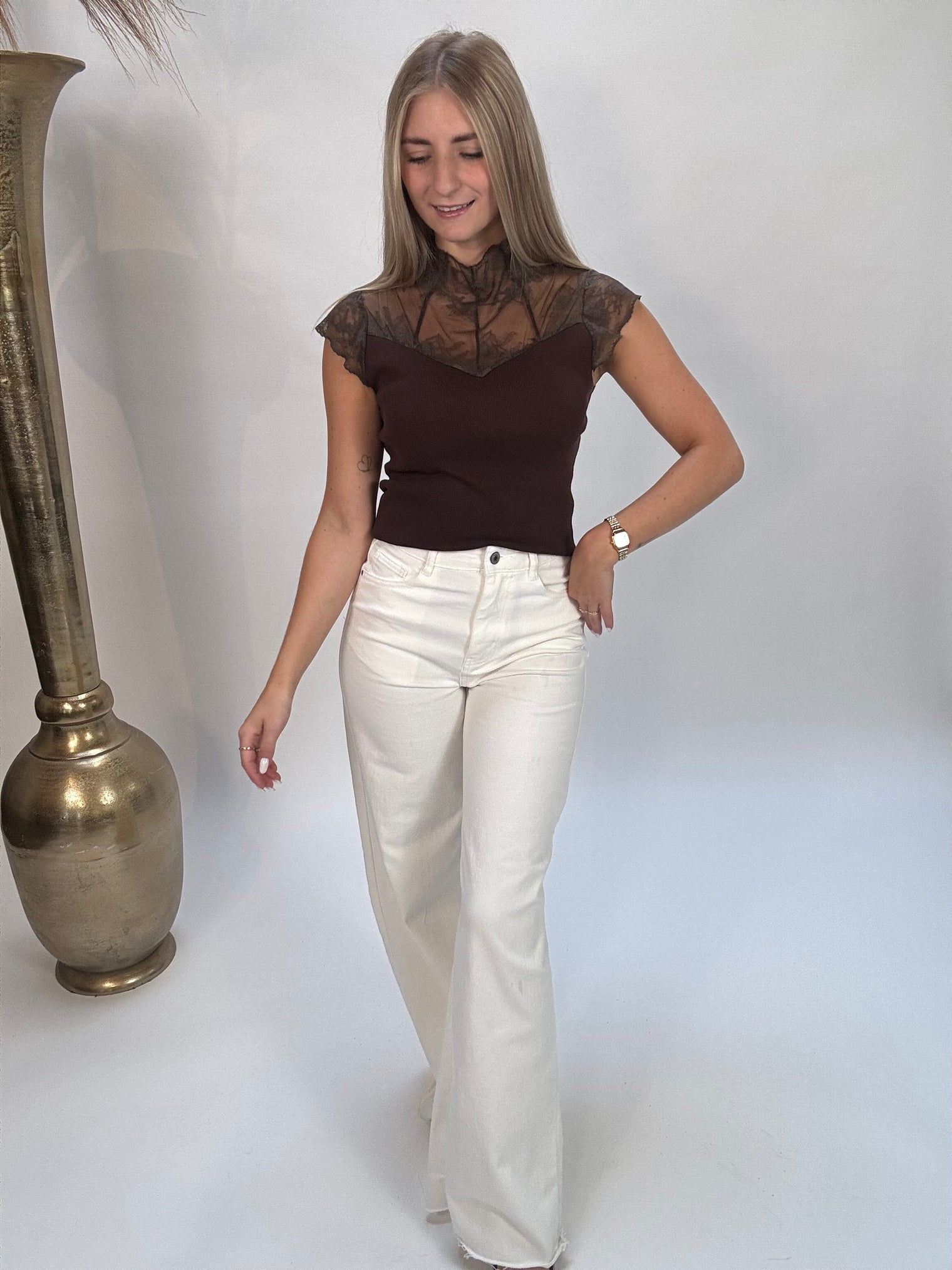 Stretch Wide Leg Jeans