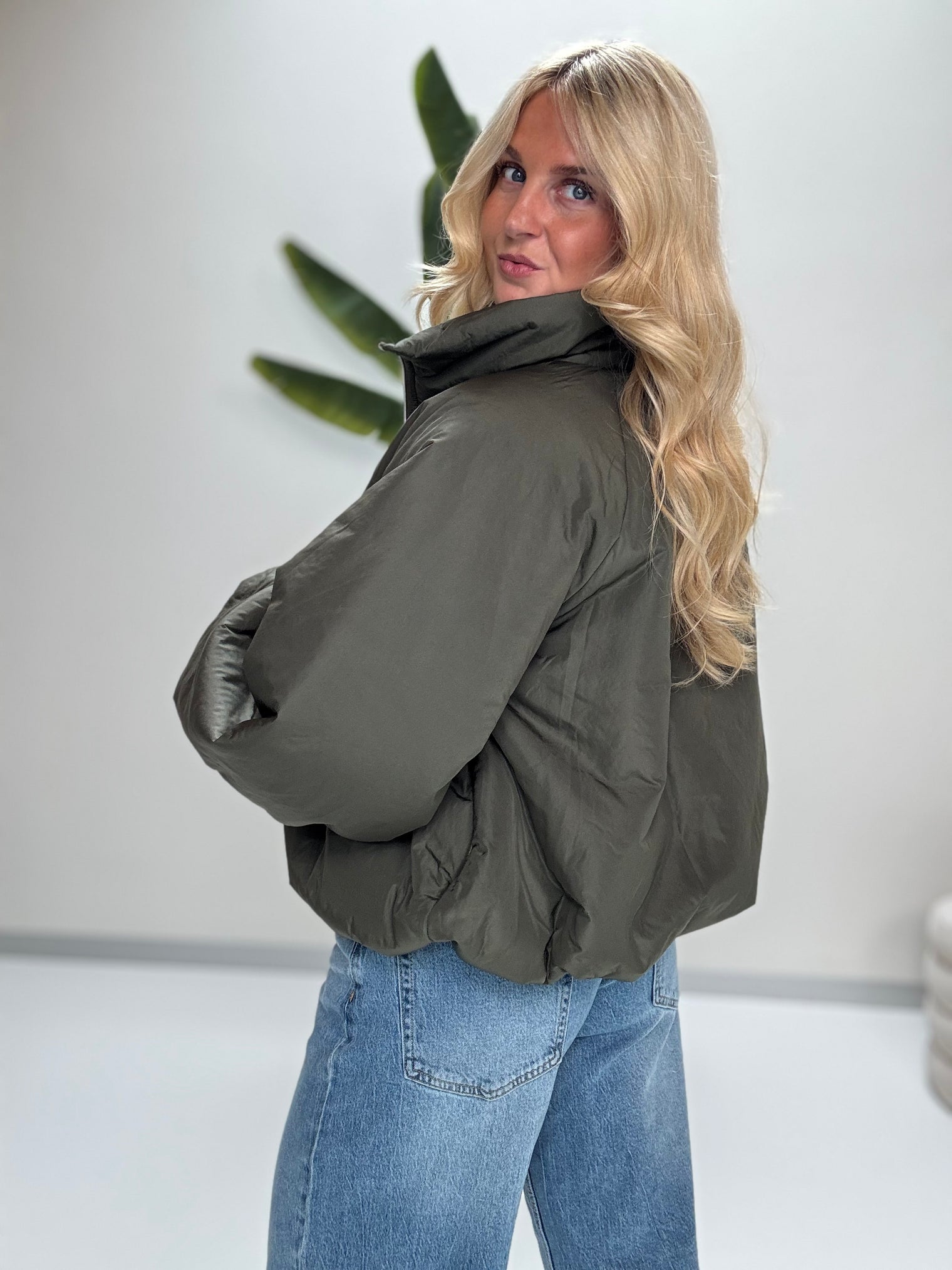 Jacke PUFFY POWER mit Reißverschluss grün