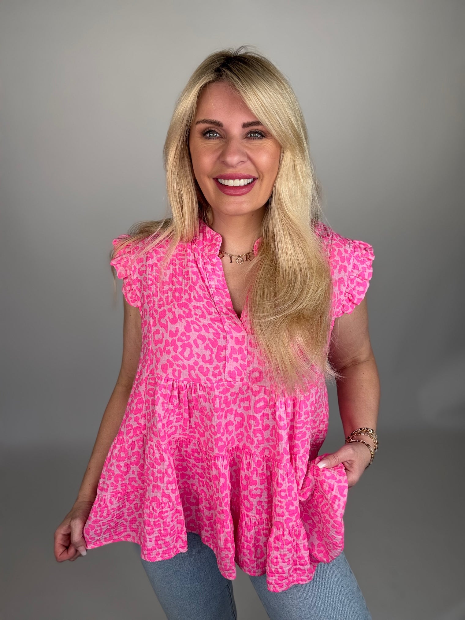 Musselin Tunika rosa LEO LOVER pink