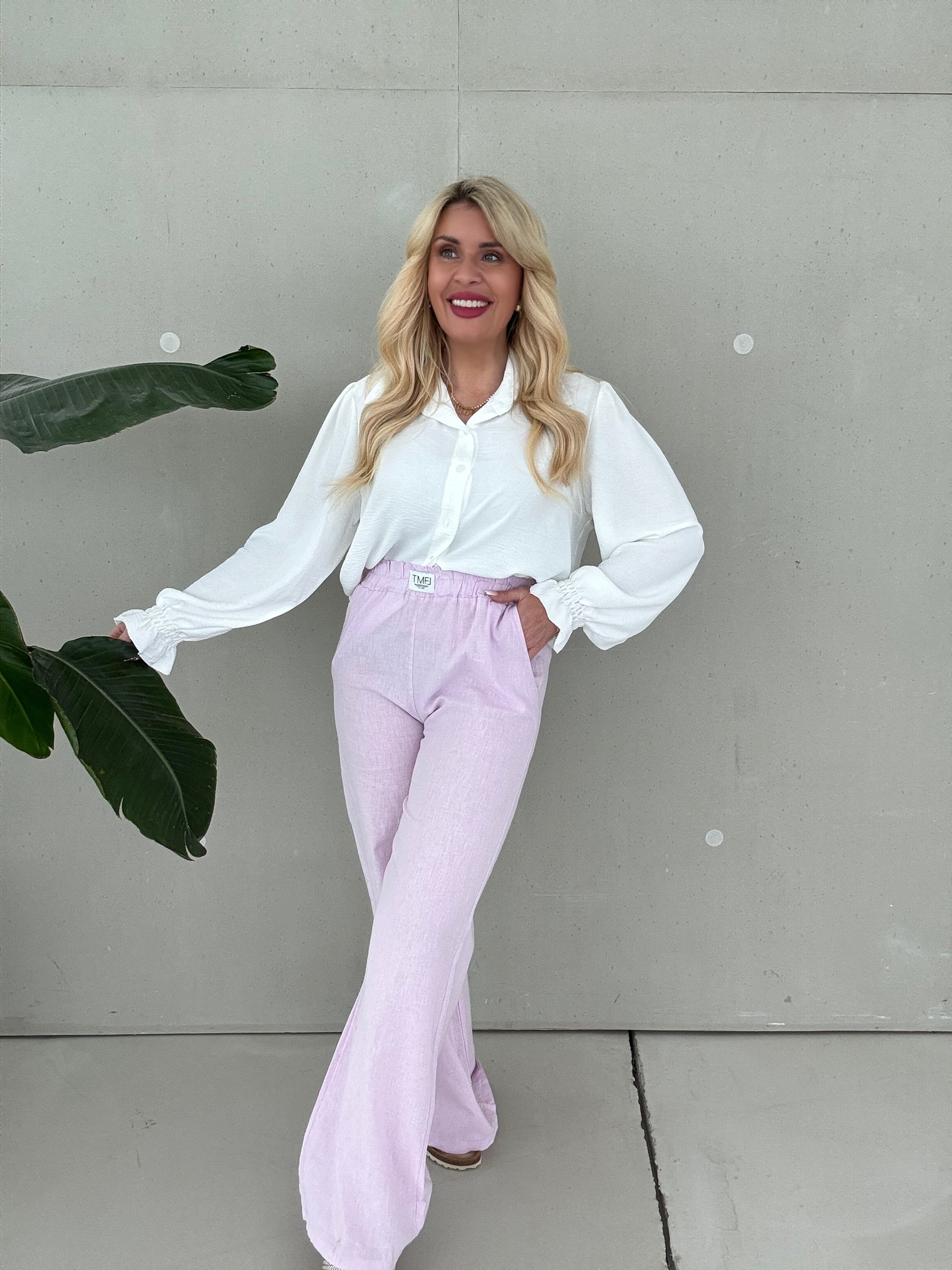 Signature Leinenhose CANDY FLIEDER