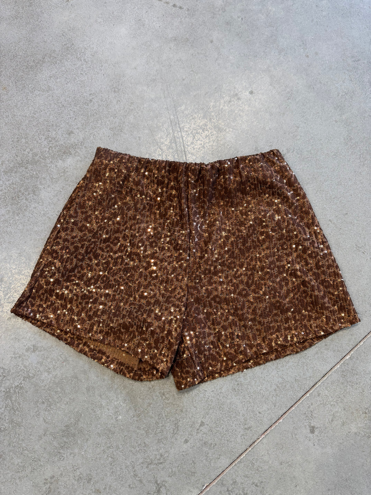 Sparkle Shorts Elegance mit elastischem Bund Chocolate