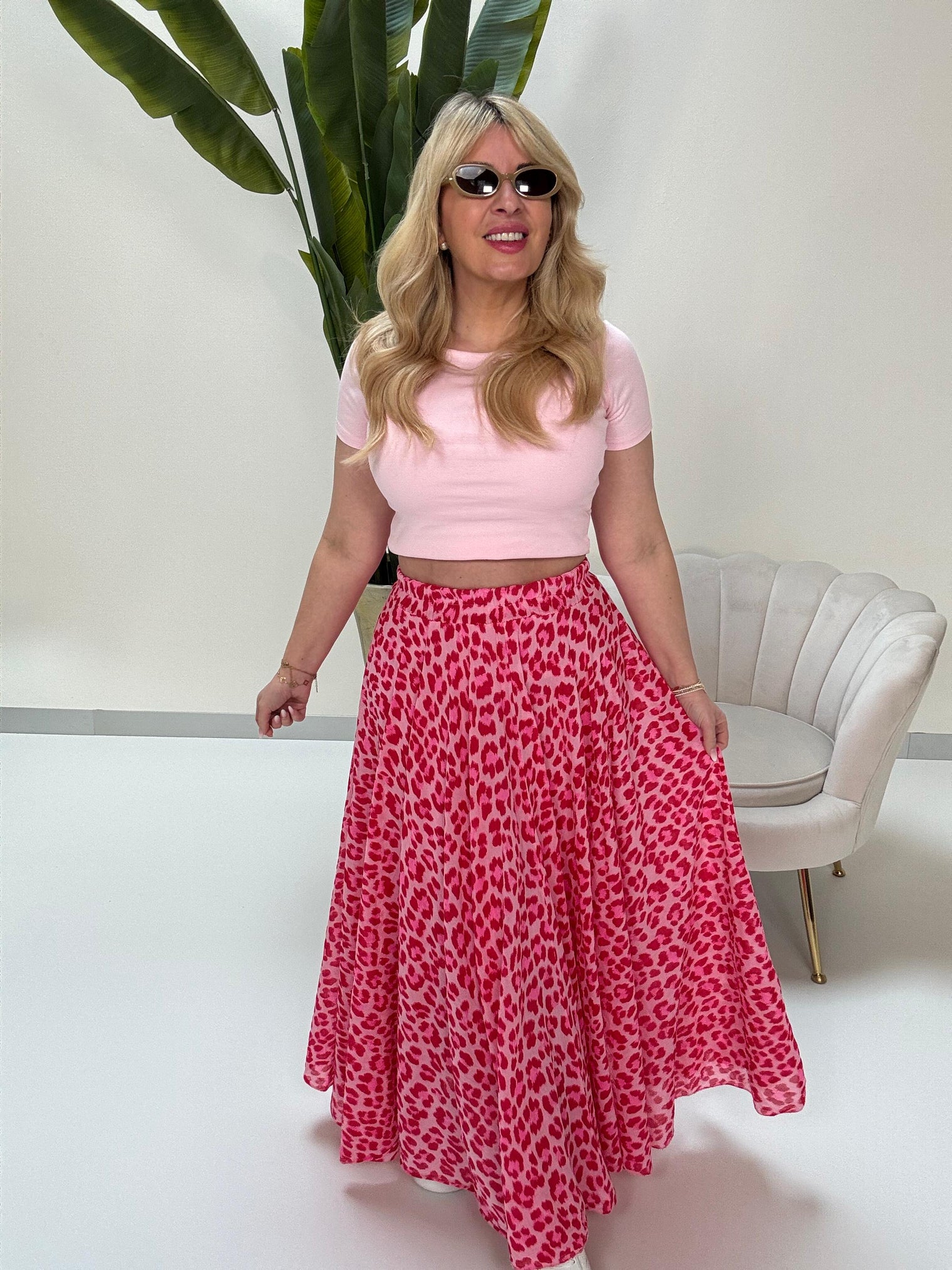 Rock hell rosa LEO POWER rot/pink