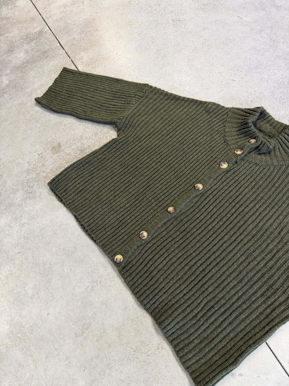 Strickjacke mit Knopfleiste khaki