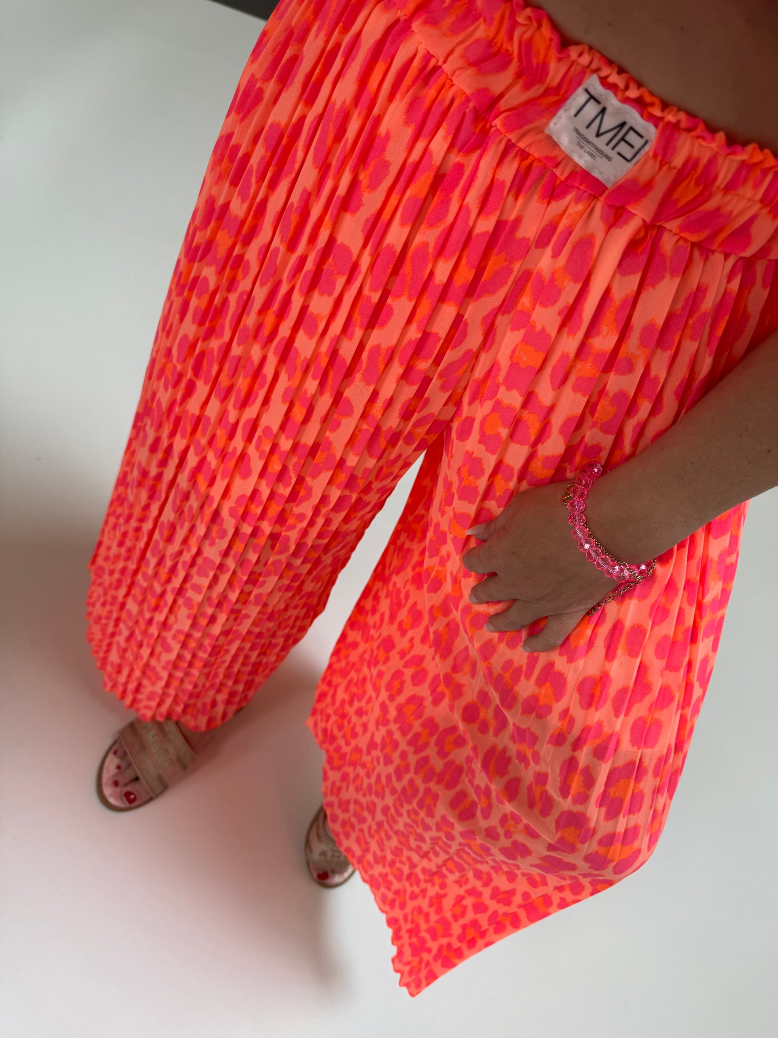 Signature Plisseehose apricot LEO POWER pink/orange