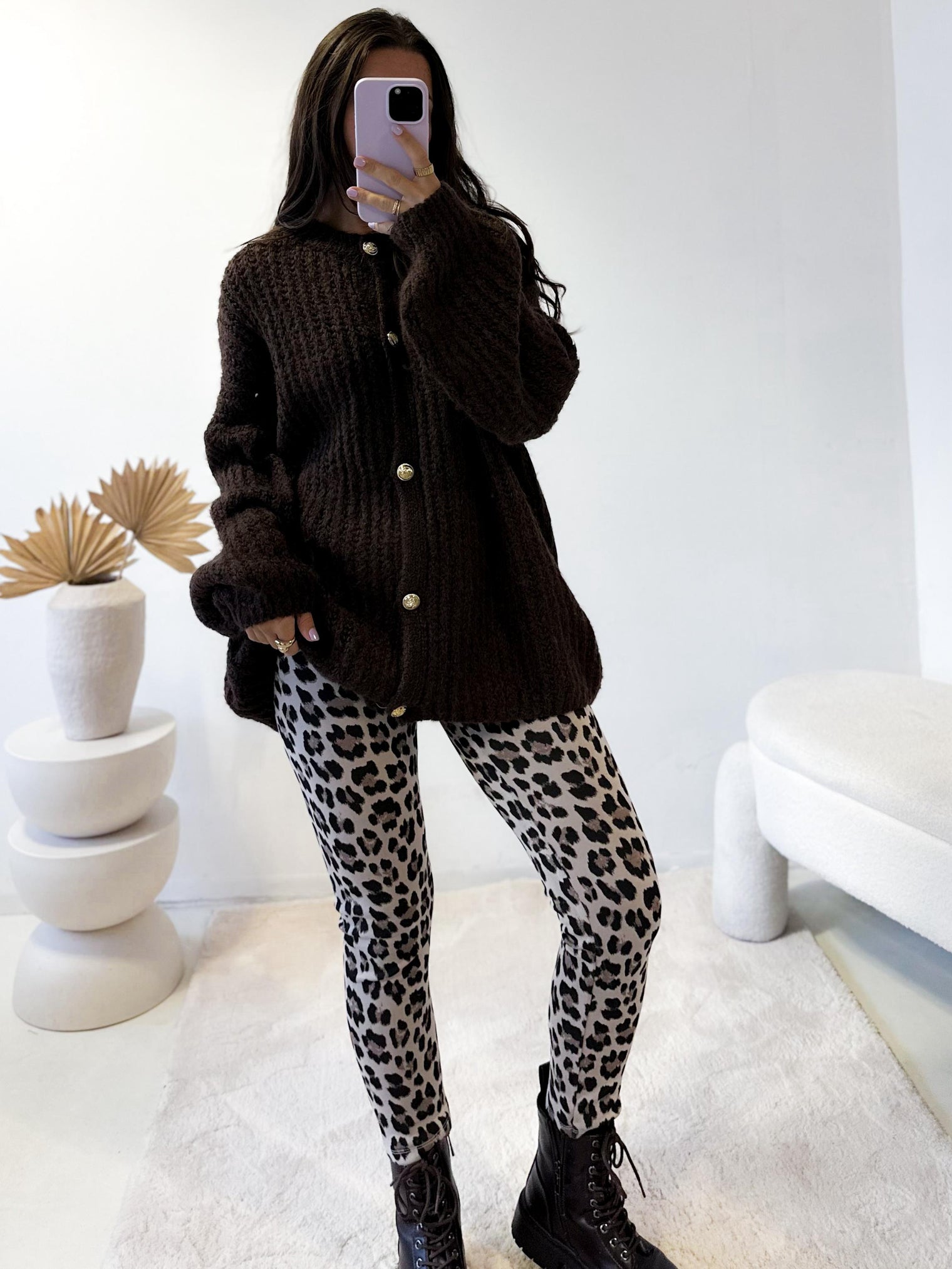 Leggings Leo Cozy Winter Taupe