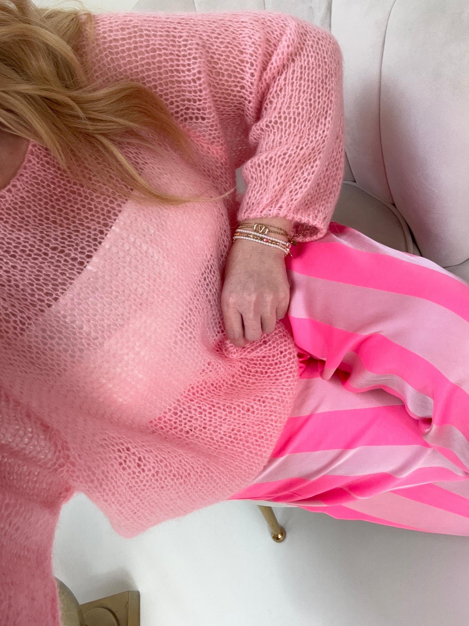 Leichter Strick Pullover SOFT TOUCH rosa