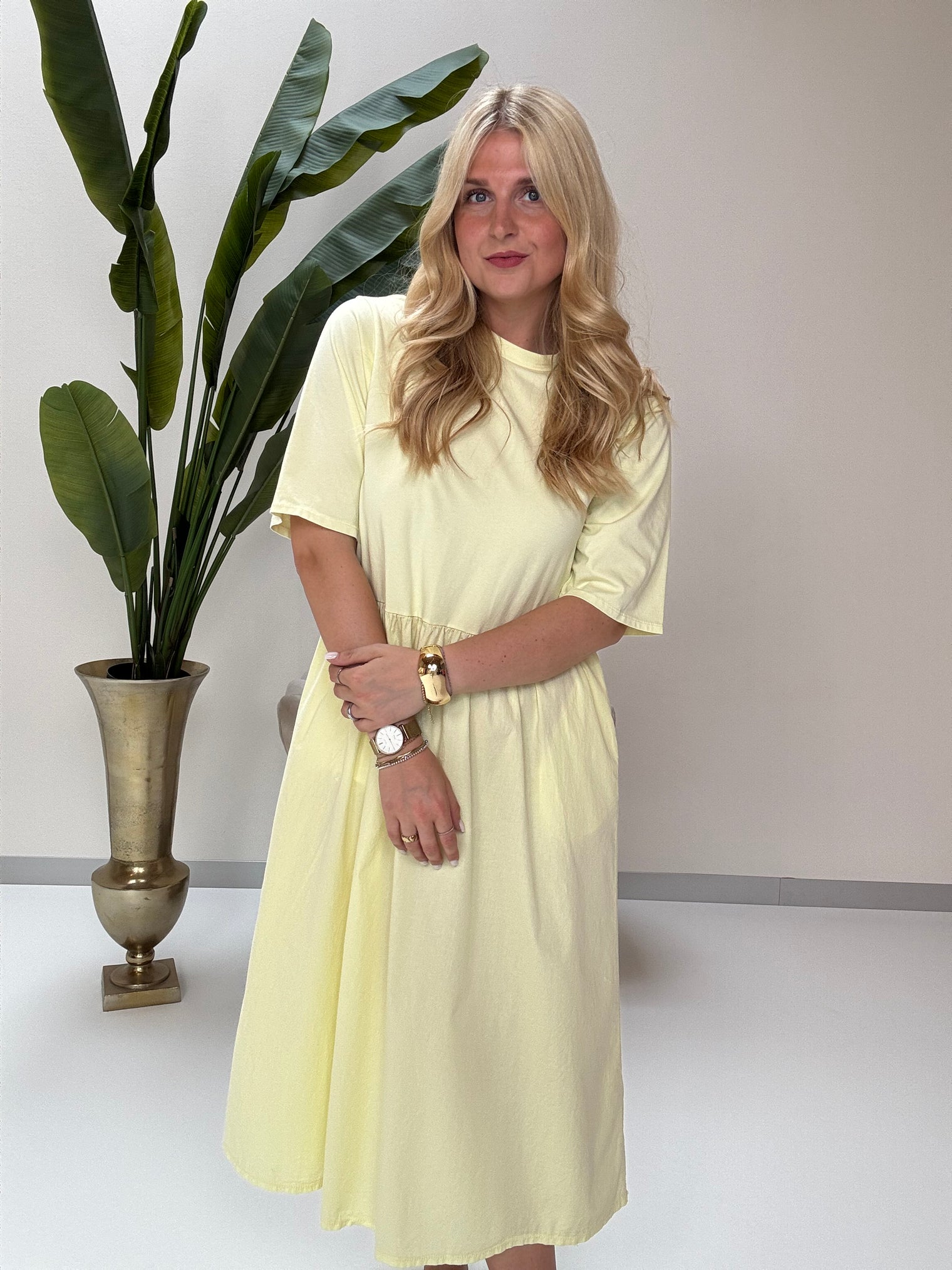 Baumwoll Kleid FASHIONISTA gelb