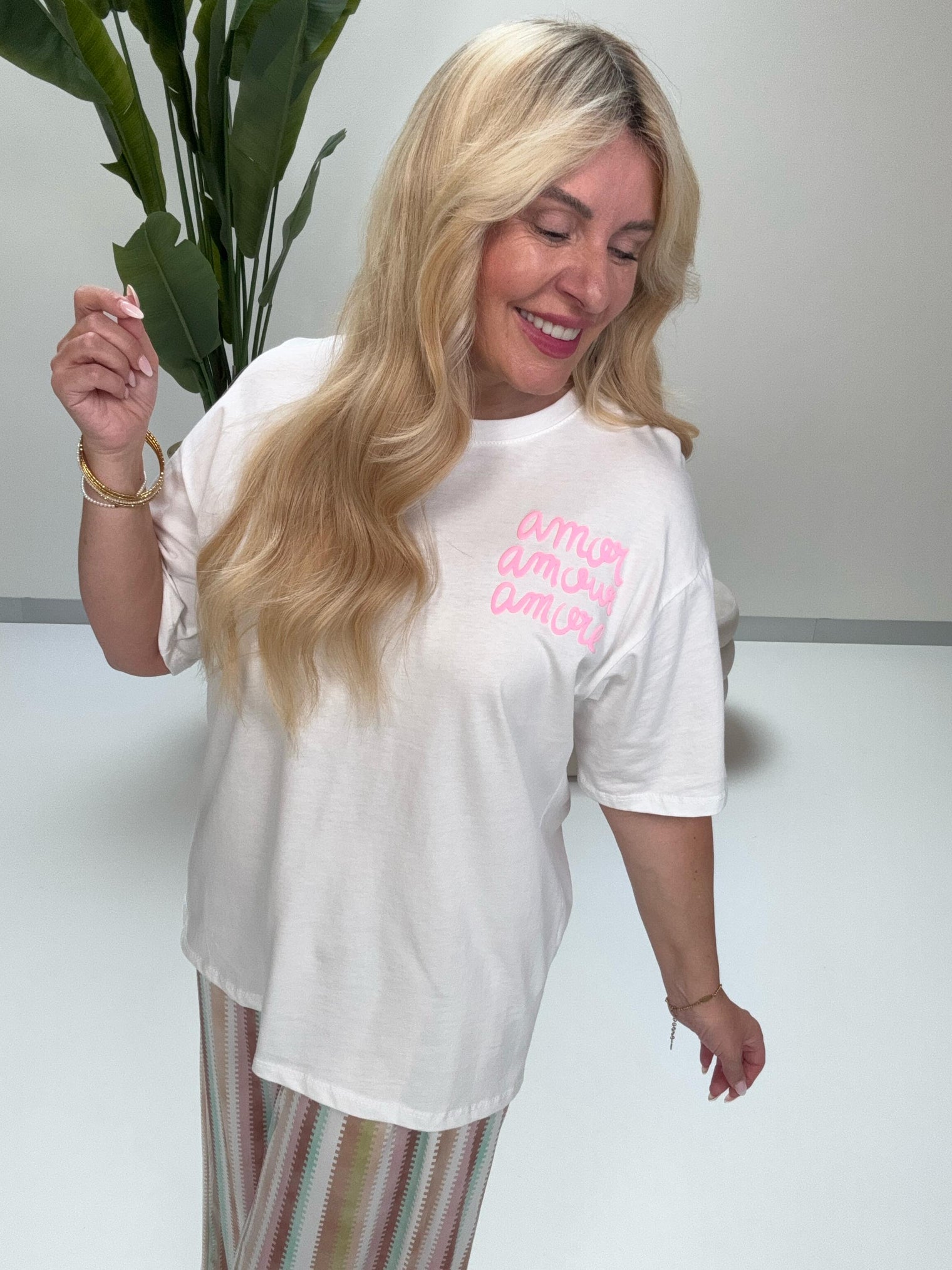Statement Shirt weiß AMORE AMORE AMORE multi