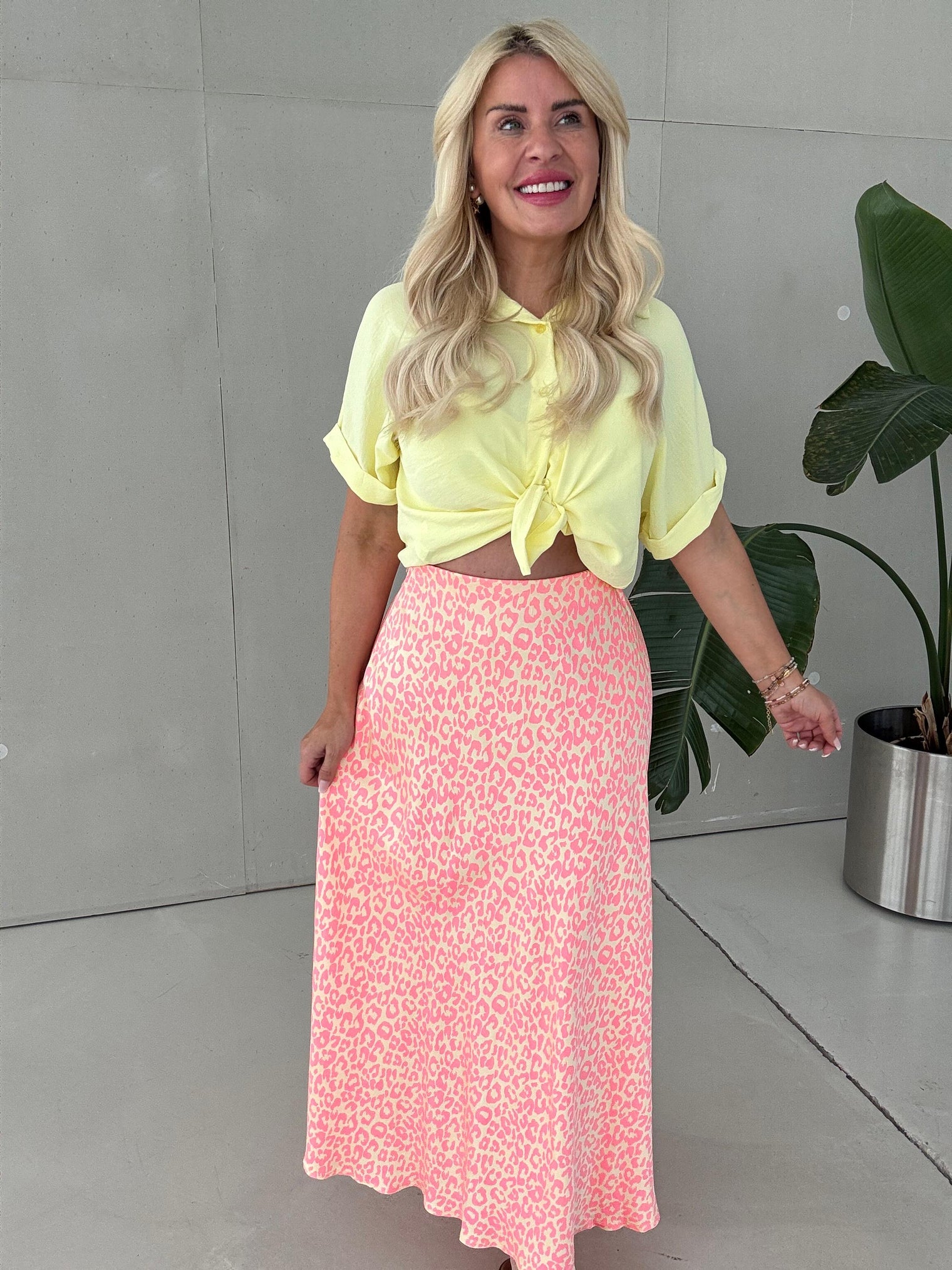 Rock mit Seide Gelb Orange LEO LOVER